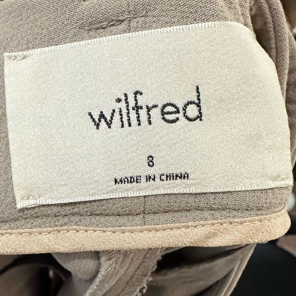 Aritzia Wilfred High Waisted Cropped Tie Front Pant size 8 - Picture 3 of 6